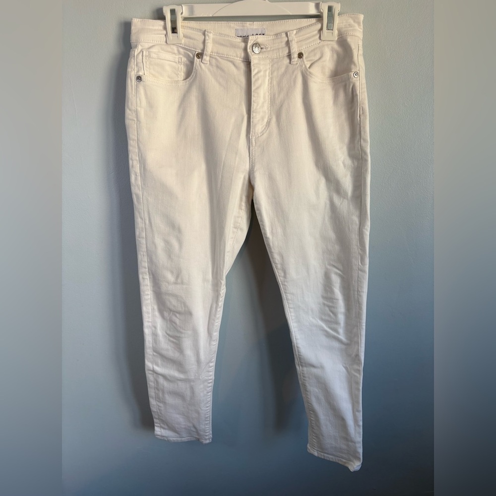 LOFT Women's Straight Leg White Jeans